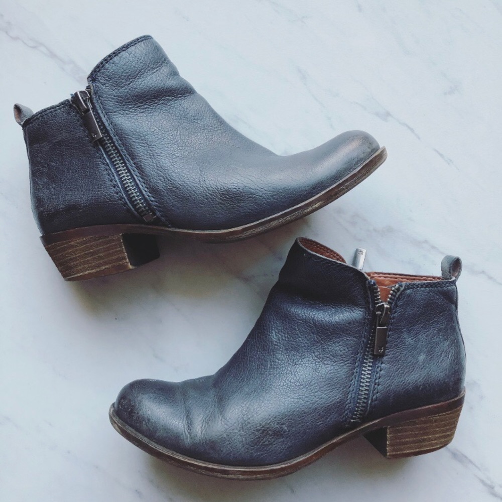 Lucky Brand Sz 6 Basel Bootie soft black